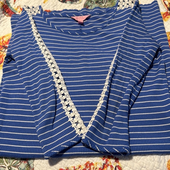 Lilly Pulitzer Marlowe Knit Striped Dress Blue White Pre Owned size small - Picture 8 of 9